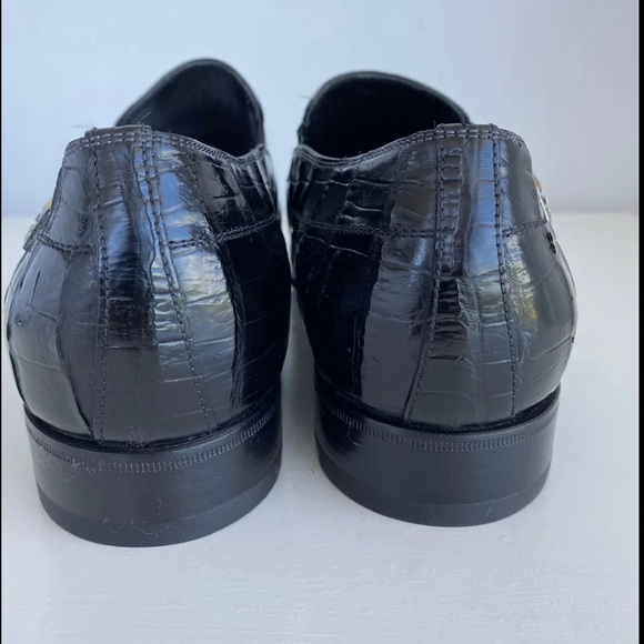 Caporicci 203 Alligator Split Toe Loafers Black / White - Picture 8 of 14